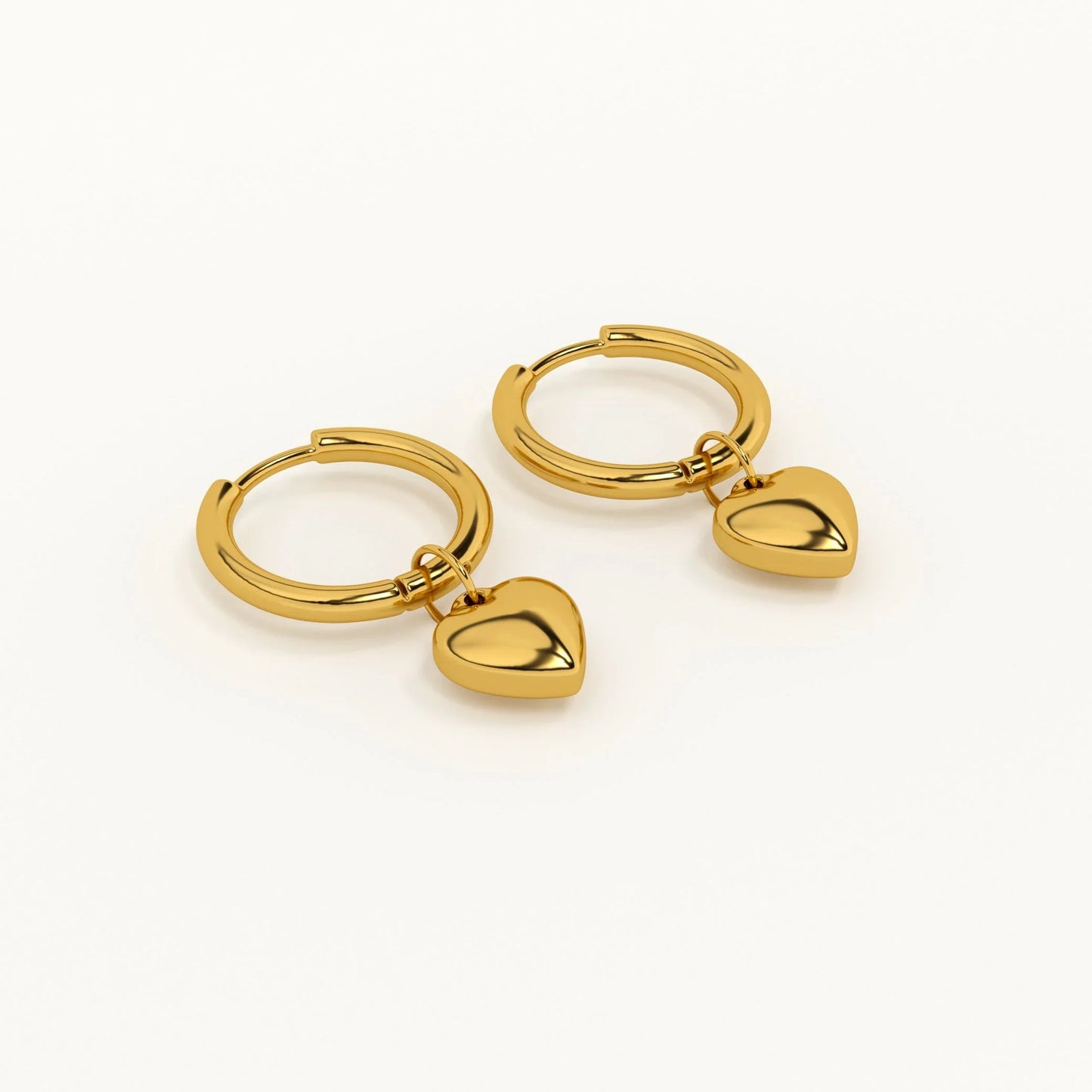Small Heart Hoop Earrings sori style