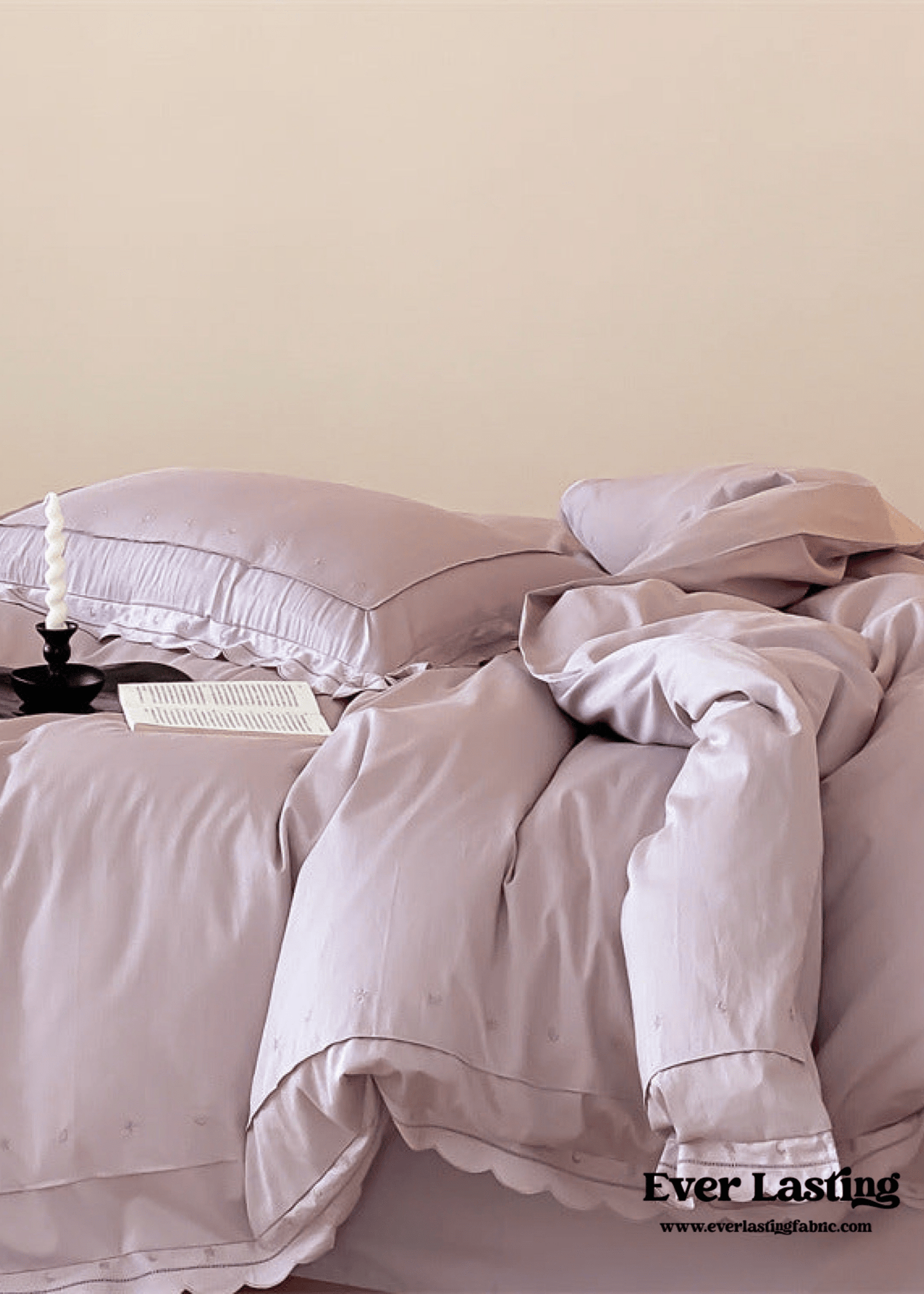 Star Gaze Short Cake Ruffle Bedding Set / Purple