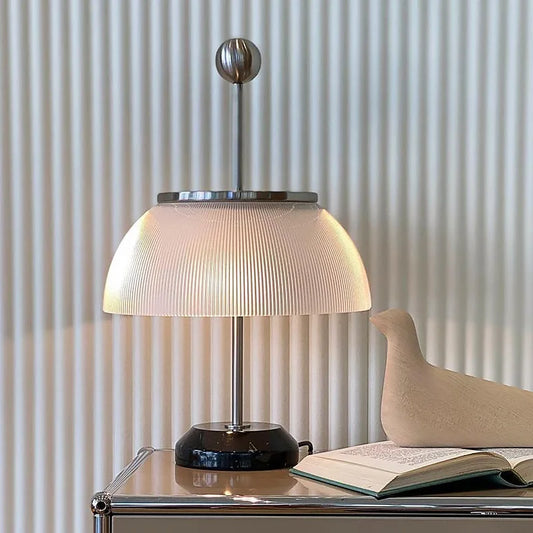 The Calvert Light – Postmodern Industrial Glass Table Lamp for Bedroom & Study