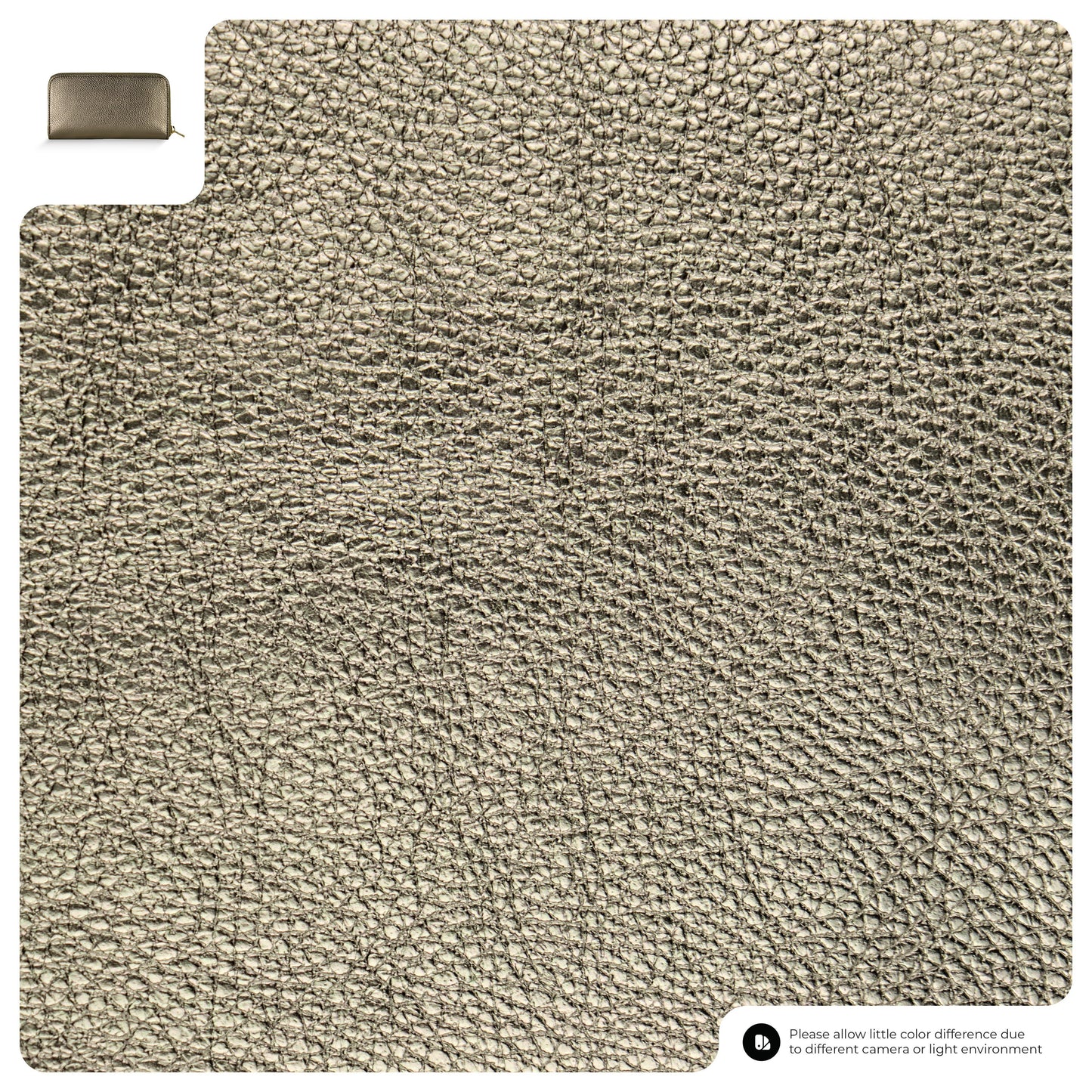 Metallic Calf Leather Wallet