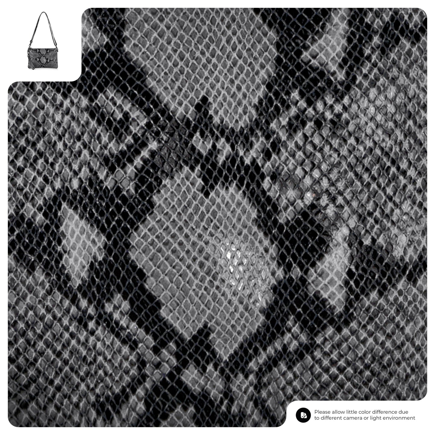 Python-Print Suede Crossbody Bag
