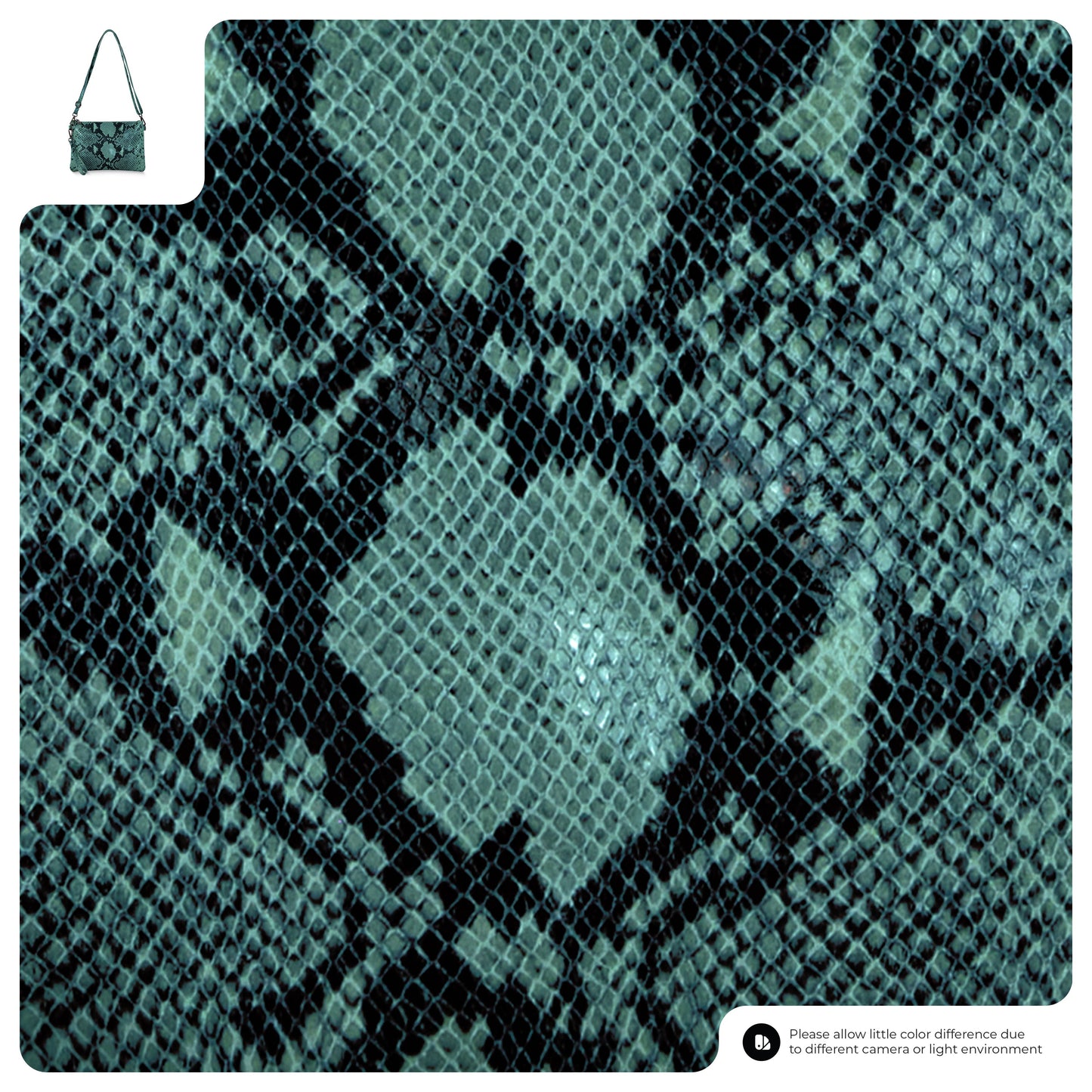 Python-Print Suede Crossbody Bag