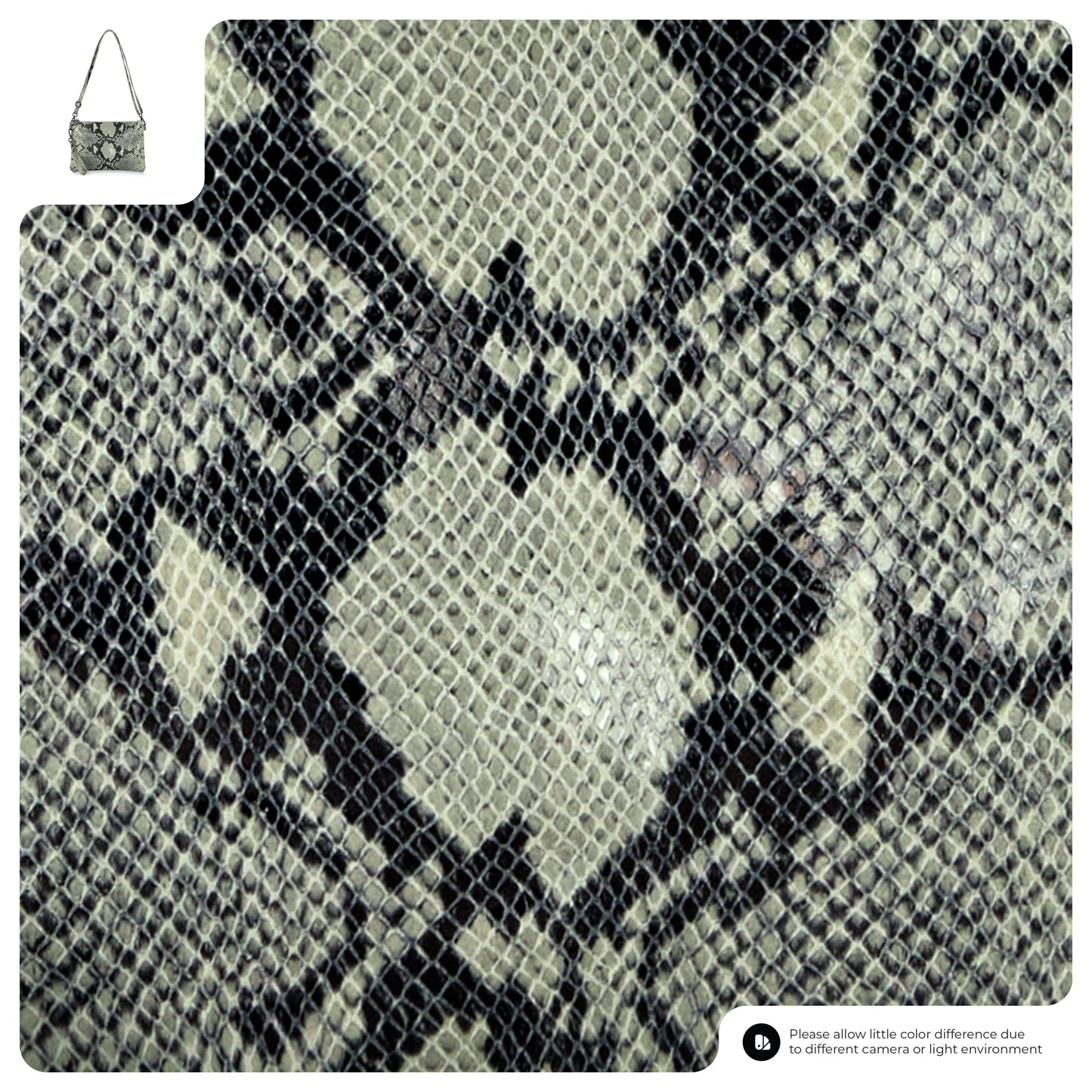 Python-Print Suede Crossbody Bag