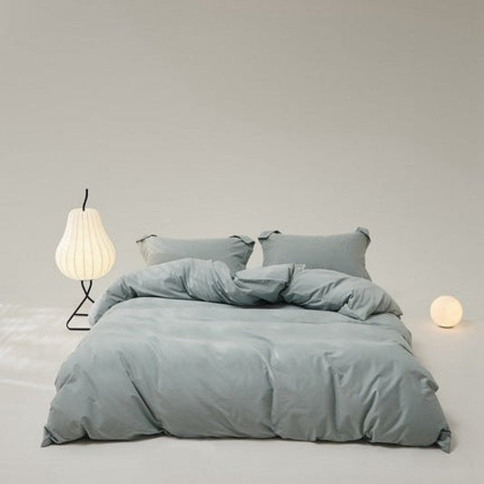 Velvære Luxe Solid Color Cotton Bedding Set / Brown
