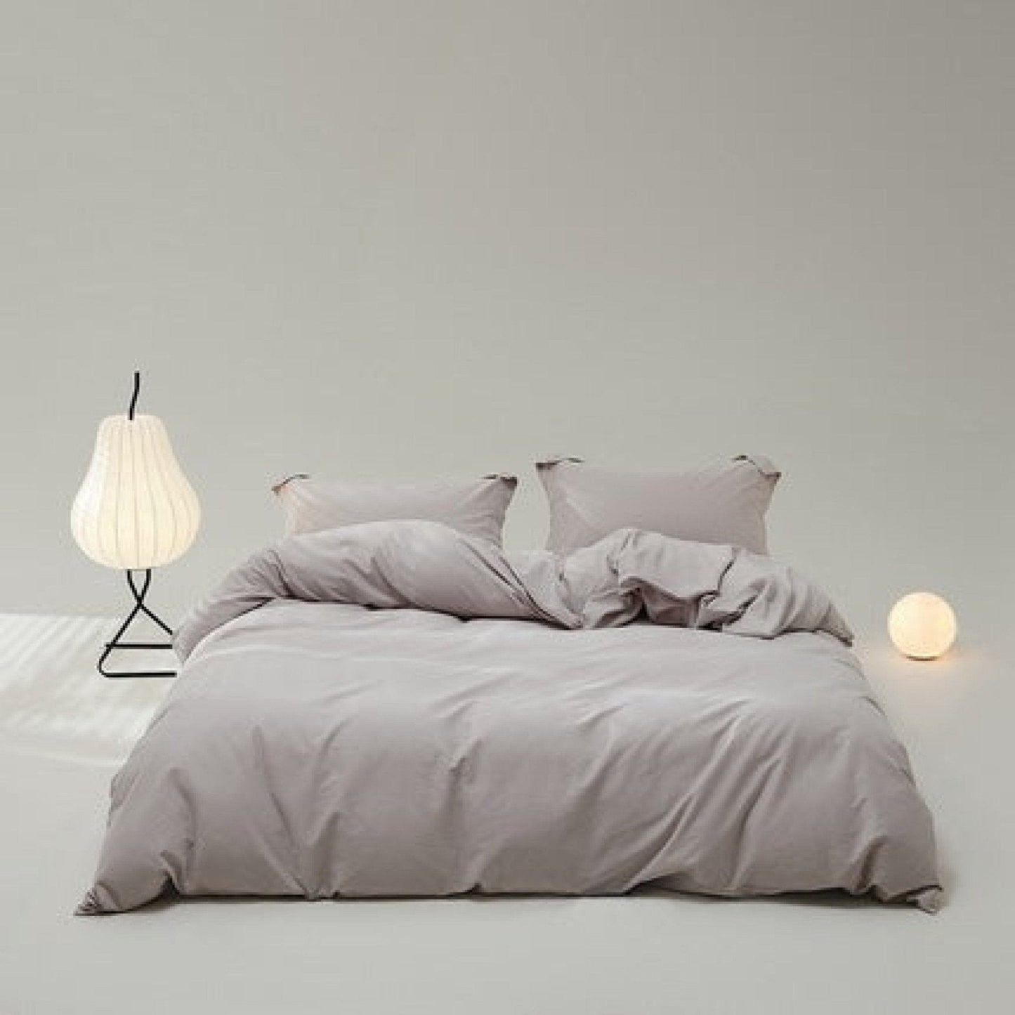 Velvære Luxe Solid Color Cotton Bedding Set / Brown